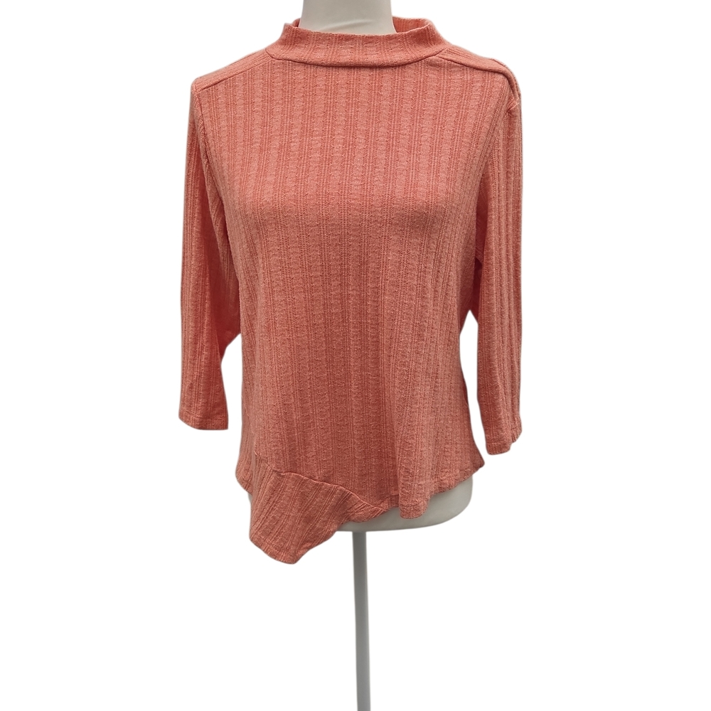 Adrienne Vittadini Coral Long Sleeve Tunic Sweater Lightweight Top - Picture 2 of 7